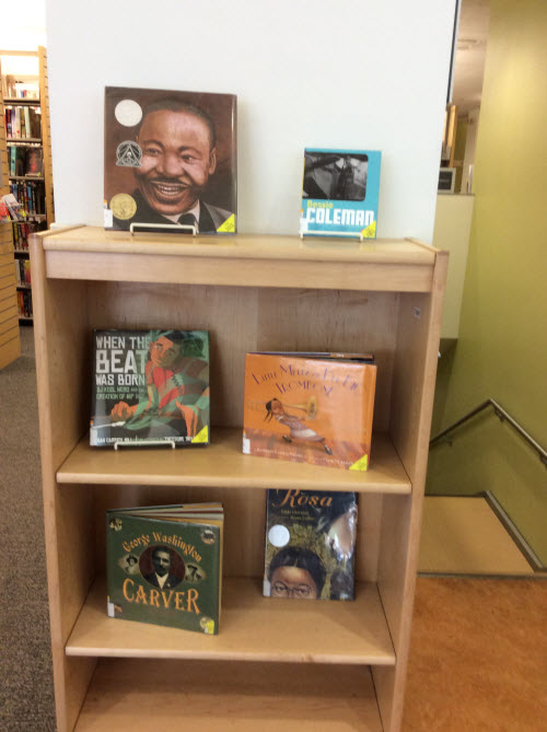 Photo of book display by Suzi Wackerbarth