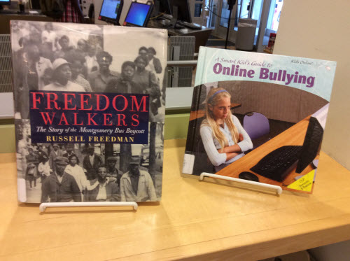 Photo of book display by Suzi Wackerbarth