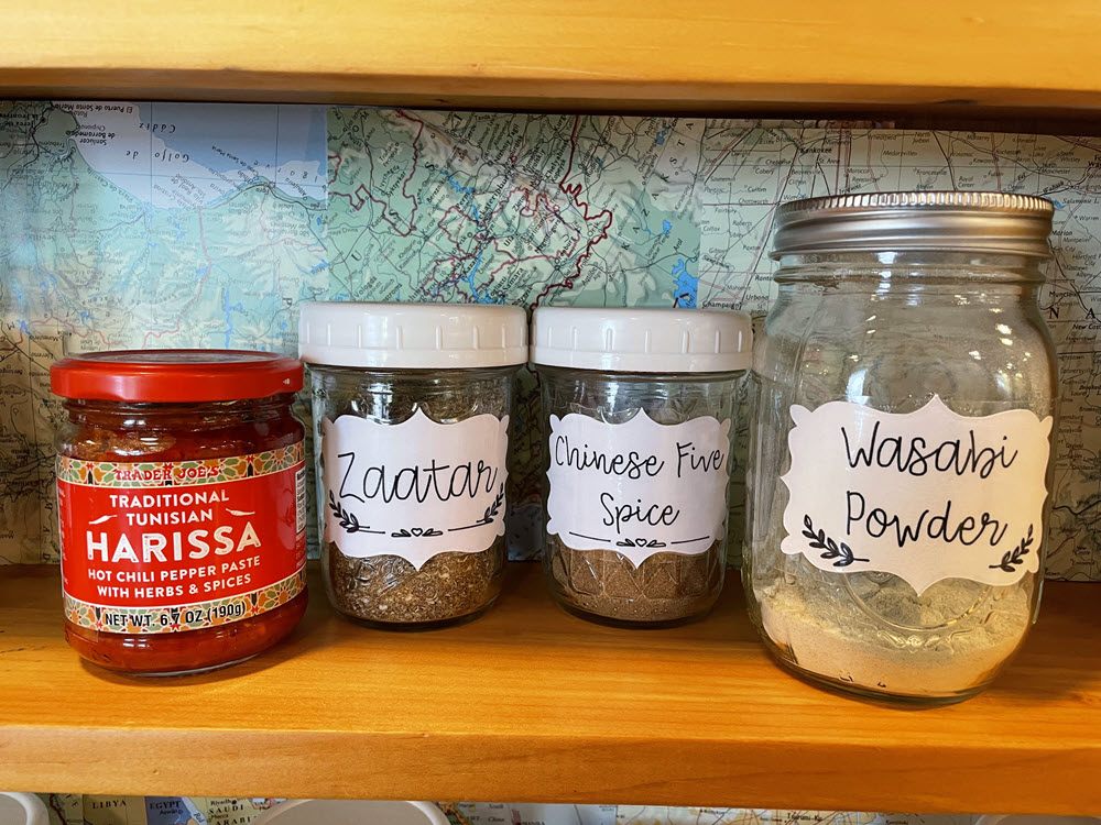 spices in spice jars