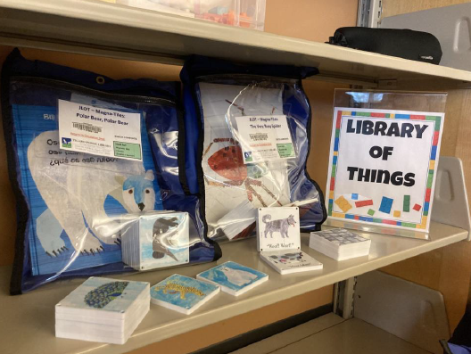 Library of Things kits on display