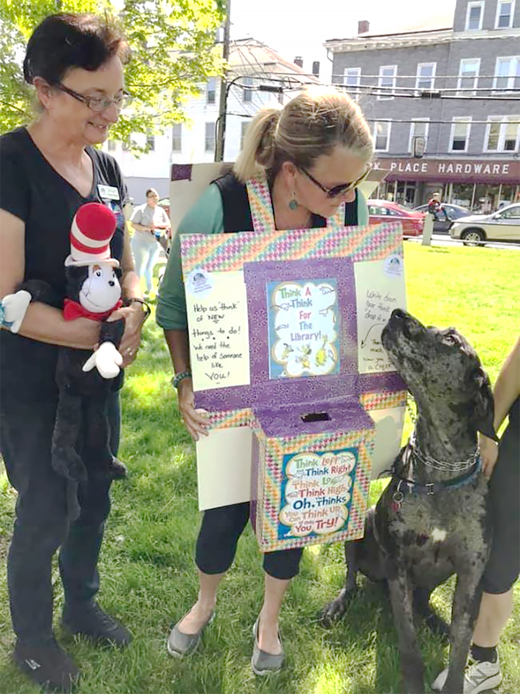 Photo: Beardsley (CT) Public Library attends the annual town Pet Parade to ask the public to “Think a think” about what they want to learn; used with permission