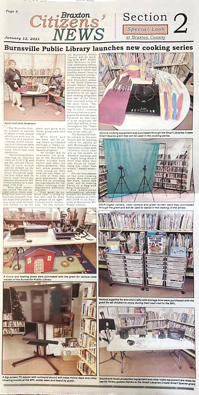 newspaper story about new library space and programming
