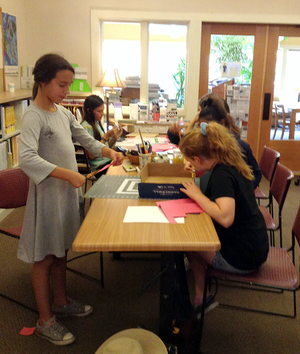 Teams of teens/tweens prototype at Lopez Island Library