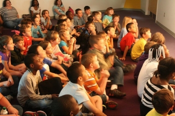 Photo of children in a literacy program