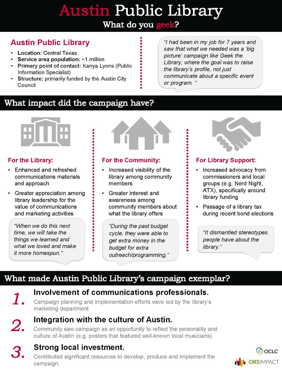Summary of Austin Public Library case study