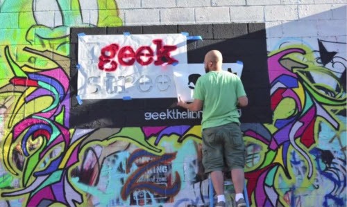 "I geek street art" Mural in Art Alley – Rapid City, Iowa