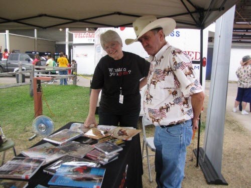 Southwest Kansas libraries booth at Dodge City Days Rodeo