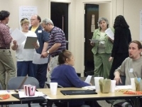 Photo of staff taking part in a training Rural Library Sustainability Training in NC