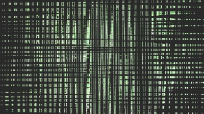 abstract pattern of intersecting dark green lines