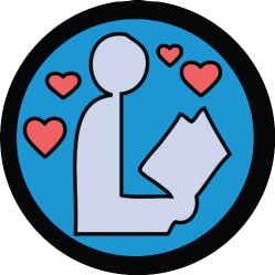 Bookworm badge mockup by Justin Grimes @justgrimes