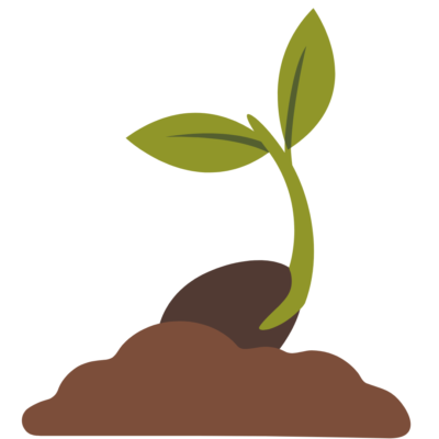 illustration of a plant sprout in soil