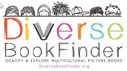 Diverse BookFinder logo with illustration of kids' heads and the subtitle: 'Identify and explore mutlicultural picure books'