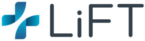 Logo for WebJunction’s Library Foundations Training (LiFT) program. The word 'LiFT' appears in bold, modern lettering, with 'Library Foundations Training' spelled out beneath it. The design emphasizes growth and support for library learning