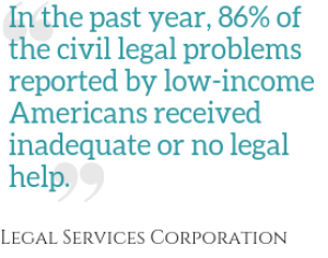 quote from the Justice Gap report
