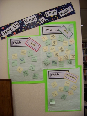 Poy Sippi Library's Wish Board