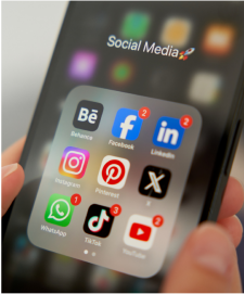 Female practicing her speech in advance in a mirror